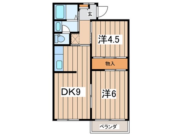 ＫＳハイムＢ棟の物件間取画像